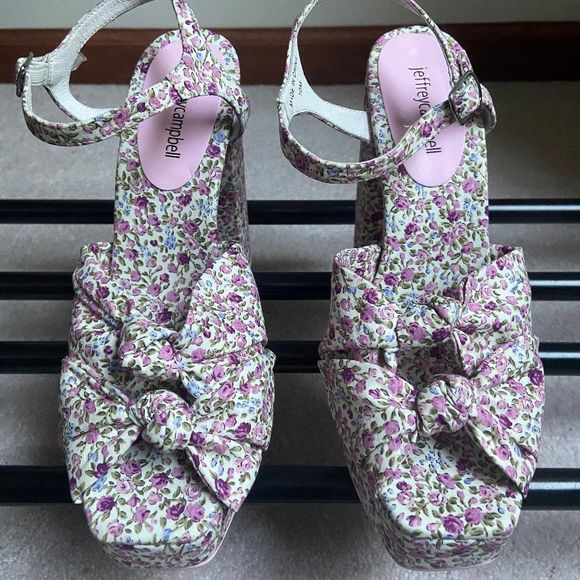 JEFFREY CAMPBELL Women Knot 2 Day Platform Sandals - NEW NWOB - Picture 1 of 8